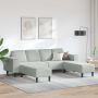 Svetainės sofa 3 pcs Šviesiai pilka