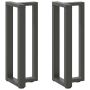 Konsolinio stalo kojos, T formos, 2 vnt., antracito spalvos, 38x25x(72-73) cm, plienas