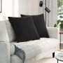 Sofa Pagalvės 2 pcs Juoda 80 x 80 cm Kordūrinis audinys