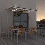 Rankiniu būdu ištraukiama markizė su LED, kreminė, 350x250cm