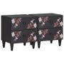 Naktinis staliukas su stalčių 2 pcs Ruda 40 x 33,5 x 46 cm
