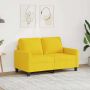 Dvivietė sofa, šviesiai geltonos spalvos, 120cm, audinys