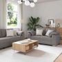 Sofa 3 pcs Taupe 219 x 80 x 82 cm Lino mišinio audinys