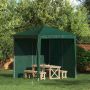 Šventinės palapinės šoninė siena 2 pcs Žalia 200 x 195 cm