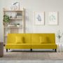 Sofa-lova, geltonos spalvos, aksomas