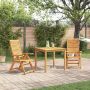 Sodo valgomojo komplektas 3 pcs Ruda Kietos akacijos mediena
