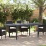 Lauko vakarienės stalas 2 pcs Antracitas 210 x 90 x 73 cm