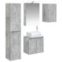Vonios spintos komplektas 5 pcs Betono pilka 50 x 14,5 x 70 cm