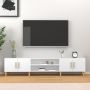 TV spintelė, balta, 180x31,5x40 cm, inžinerinė mediena