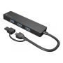 Natec adapteris NHU-2023, juodos spalvos, USB 3.0, 0,15 m