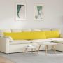 Sofa Pagalvės 2 pcs Šviesi geltona 200 x 40 cm audinys