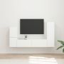 TV spintelių komplektas 4 pcs Balta Apdirbta mediena