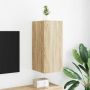 Sieninė TV spintelė su LED lemputėmis, ąžuolo, 30,5x35x70cm