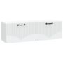 Sieninė TV spintelė Balta 98 x 31 x 30 cm Apdirbta mediena