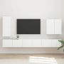 TV sieninio kabineto komplektas 6 pcs Balta