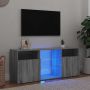 Televizoriaus spintelė su LED, pilka ąžuolo, 120x30x50cm