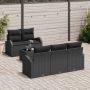 Sodo Sofų Rinkinys su saugykla 6 pcs Juoda poliratanas