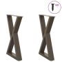 Valgomojo stalo kojos, 2 vnt., natūralus plienas, 50x(72-73,3) cm, plienas