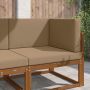 Lauko sofa pagalvėlė 3 pcs Taupe Poliesteris