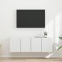 TV sieninė spintelė 2 pcs Balta 59,5 x 31 x 40 cm