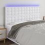 Galvūgalis su LED, baltos spalvos, 200x5x118/128 cm