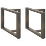 Kavos staliuko kojelės, 2 vnt., juodos, 70x25x(42-43) cm, plienas