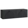 Sieninė TV spintelė Juoda 98 x 31 x 30 cm Apdirbta mediena