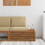 Lauko galinė sofa su pagalve Natūrali 91 x 63 x 73 cm