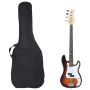 Elektrinė bosinė gitara pradedantiesiems, ruda/balta, 4/4 46