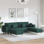 Sofa su pagalve 3 pcs Tamsiai žalia audinys