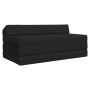 Sulankstomas Sofos Lova Juoda 120 x 60 x 49 cm Audinys