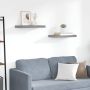 Pakabinamos sieninės lentynos, 2vnt., pilkos, 50x23x3,8cm, MDF