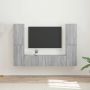 TV spintelių komplektas 6 pcs Pilkas Sonoma Apdirbta mediena