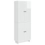 Spintelė 2 pcs Itin blizgi balta 66 x 34,5 x 90 cm