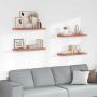 Sieninė lentyna 4 pcs Raudona 90 x 23,5 x 4 cm Apdirbta mediena