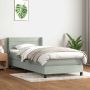 Box Spring Lova su čiužiniu Šviesiai pilka 90x210 cm Velvet