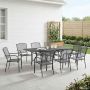 Sodo valgomojo komplektas 9 pcs Antracito 212 x 90 x 76 cm