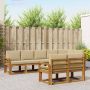 Lauko sofos komplektas su pagalve 8 pcs Natūralus ir bežinis
