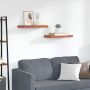 Sieninė lentyna 2 pcs Raudona 50 x 23 x 4 cm Apdirbta mediena