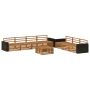 Lauko sofos komplektas 8 pcs Natūrali 79 x 79 x 37 cm