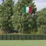 Italijos vėliava su stiebu, aliuminis, 5,5m
