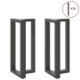 Baro stalo kojos, T formos, 2 vnt., antracito spalvos, 40x35x(90-91) cm, plienas