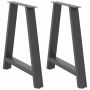 Valgomojo stalo kojos, 2 vnt., antracito spalvos, 70x(72-73) cm, plienas, A formos