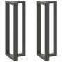 Baro stalo kojos, T formos, 2 vnt., antracito spalvos, 50x35x(110-111) cm, plienas