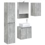 Vonios spintos komplektas 5 pcs Betono pilka 50 x 14,5 x 70 cm