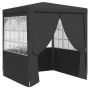 Proginė palapinė su šoninėmis sienomis, antracito, 2x2m, 90g/m²