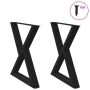 Valgomojo stalo kojos, 2 vnt., juodos, 80x(72-73,3) cm, plienas