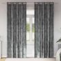 Aksominio tipo užuolaidos 2 pcs Pilka 260 x 140 cm Aksomas