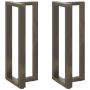 Baro stalo kojos, T formos, 2 vnt., juodos, 50x35x(100-101) cm, plienas