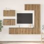TV spintelių komplektas 6 pcs Amatininkų ąžuolas